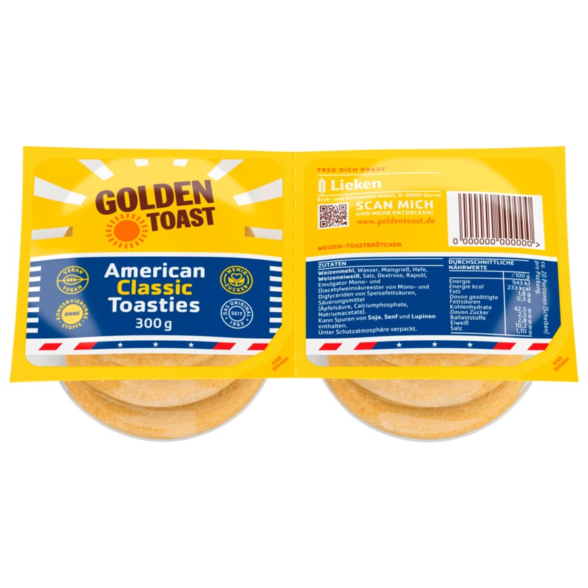Golden Toast Weizen Toasties 300g